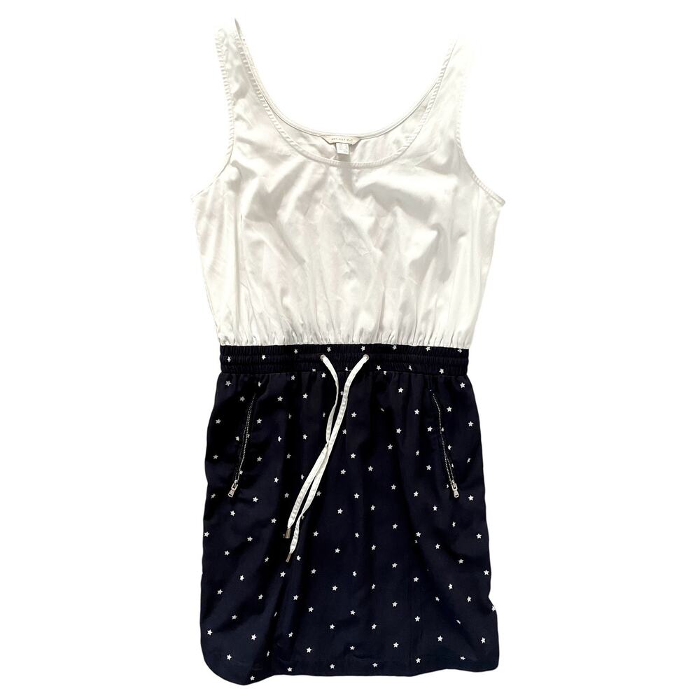 SPRINGFIELD Swimsuit Cover Up White Navy Blue Beach Dress Womens Size 6 Resort